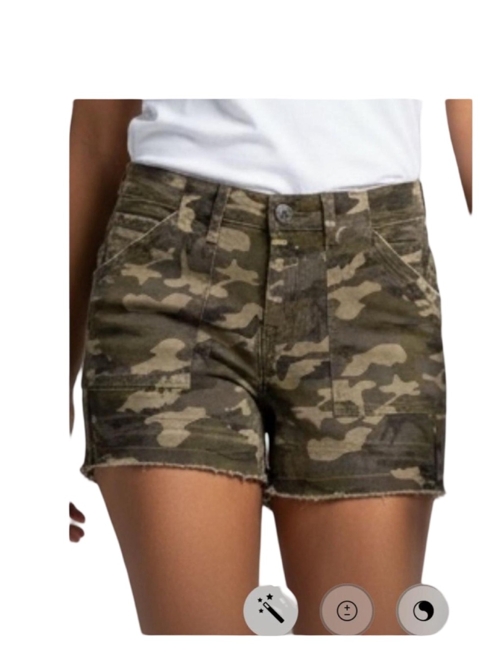 Mossimo Supply Co. Camo High-Rise Utility Shorts - Olive